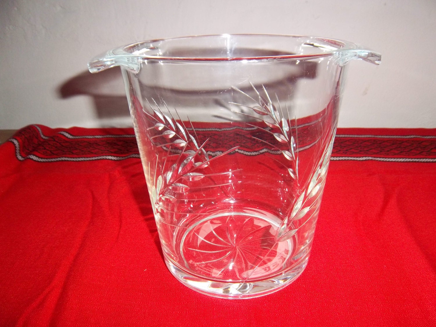 Crystal Champagne bucket ice bucket French vintage by HatteDesign