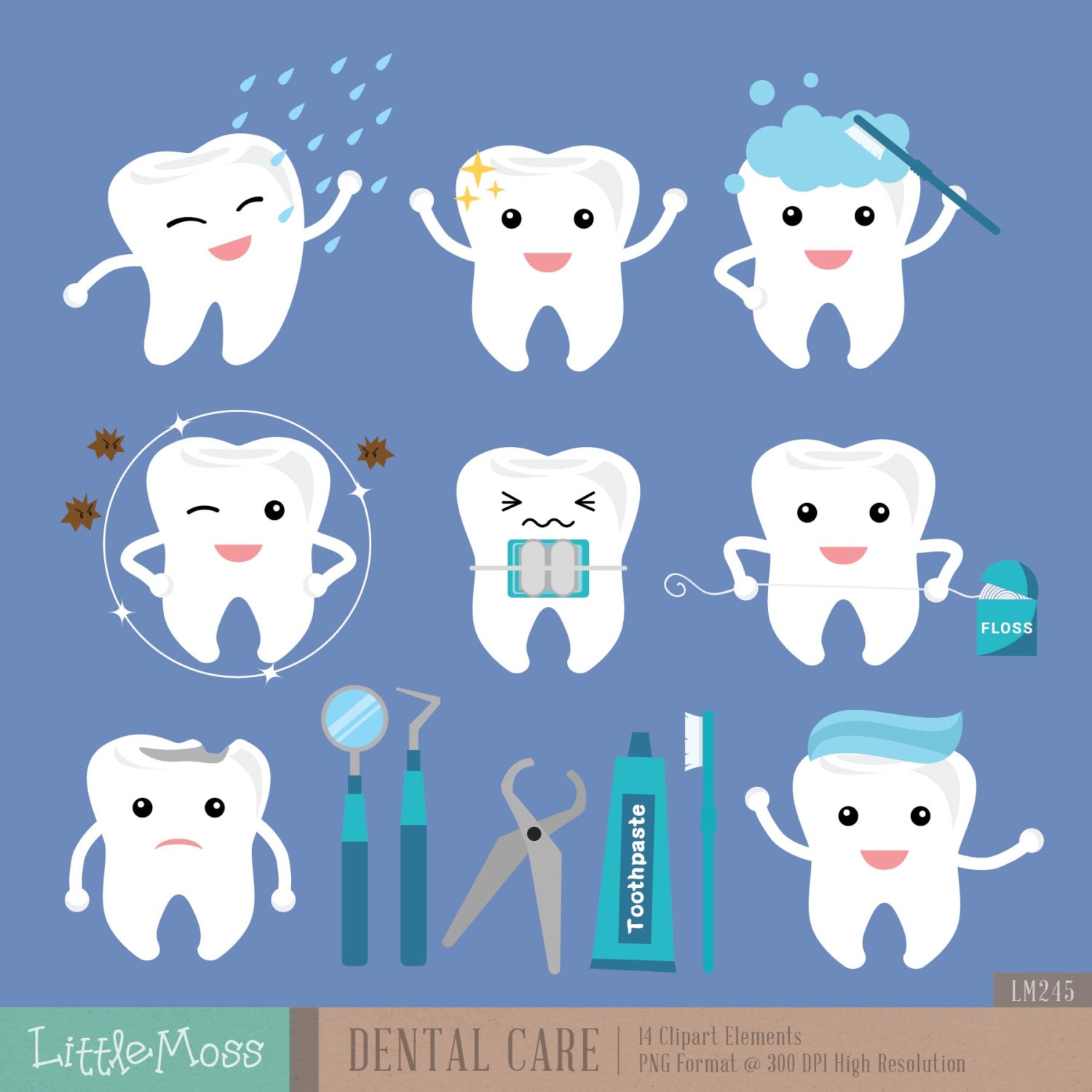 Dental Care Digital Clipart