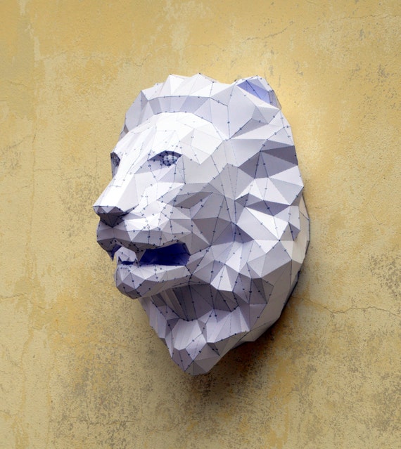 Make Your Own Lion Sculpture. Papercraft Lion Paper Lion