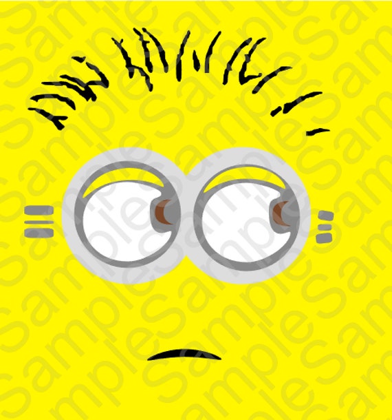Download Minion Face T Shirt Inspired SVG and DXF Cut by BrocksPlayhouse