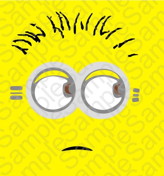 Download Minion Face T Shirt Inspired SVG and DXF Cut by ...