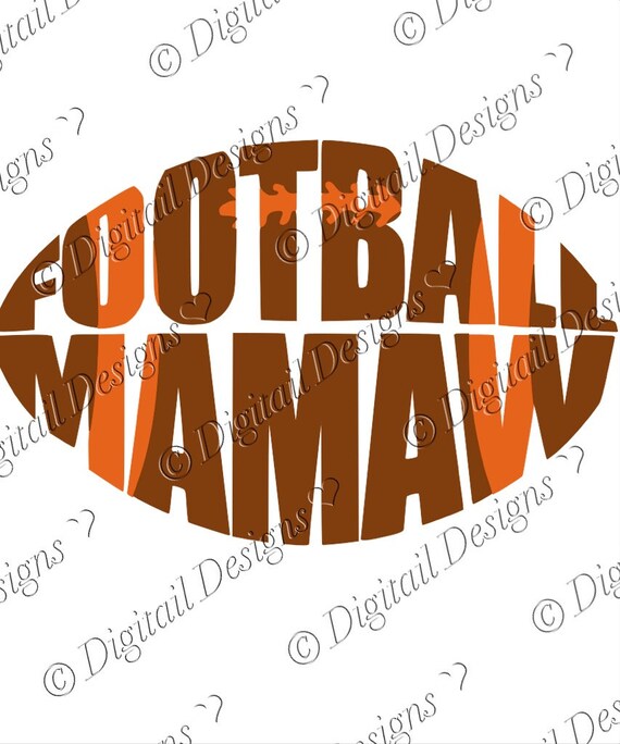 Download Football Mamaw Word Art SVG PNG DXF Cut file