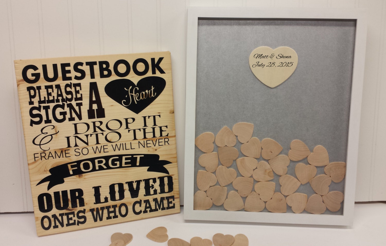 Custom Wedding Guestbook Frame Guest Book Sign by CraftyMamaGifts