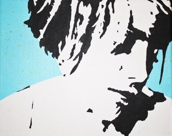 Canvas 8" x 10" Dark Sullen Brittany Murphy Pop Art Custom Painting ~ Iconic Actress Gone Too Soon