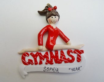 Personalized Gymnast Christmas Ornament - Personalized Gymnastics Christmas Ornament - Personalized Free