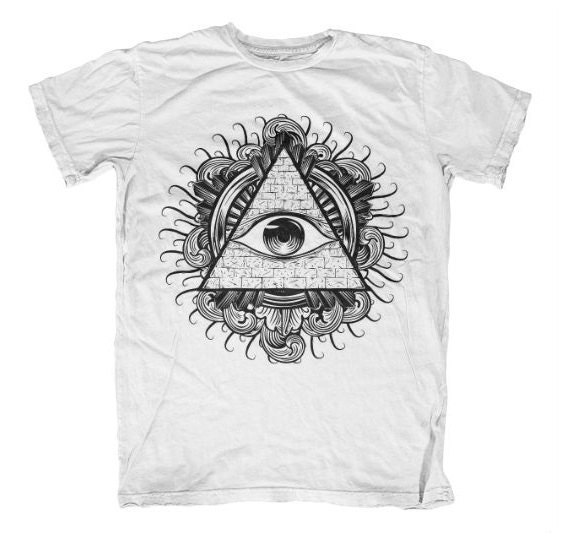 Illuminati Triangle Circle Logo T Shirt Tee S M L by OneInfluence