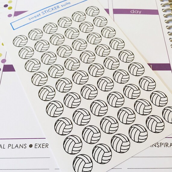 54 Volleyball Planner Stickers Volleyball Game or Practice