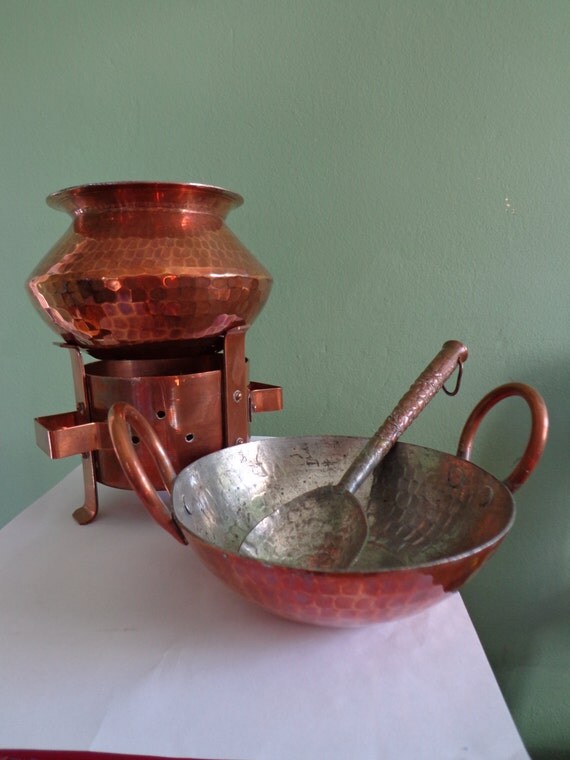 Traditional Nepalese Copper Angithi With Haandi/Handi