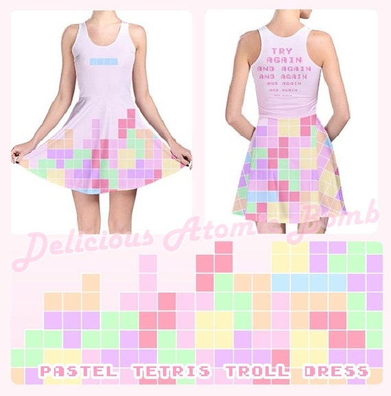 Pastel Tetris Troll Dress