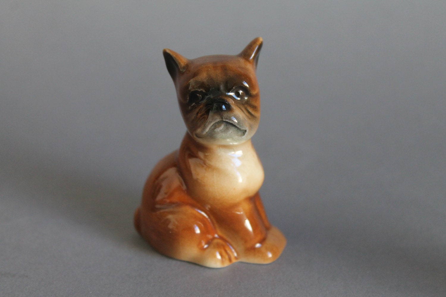 VINTAGE Goebel Germany Porcelain Figurines Dog Boxer Puppy