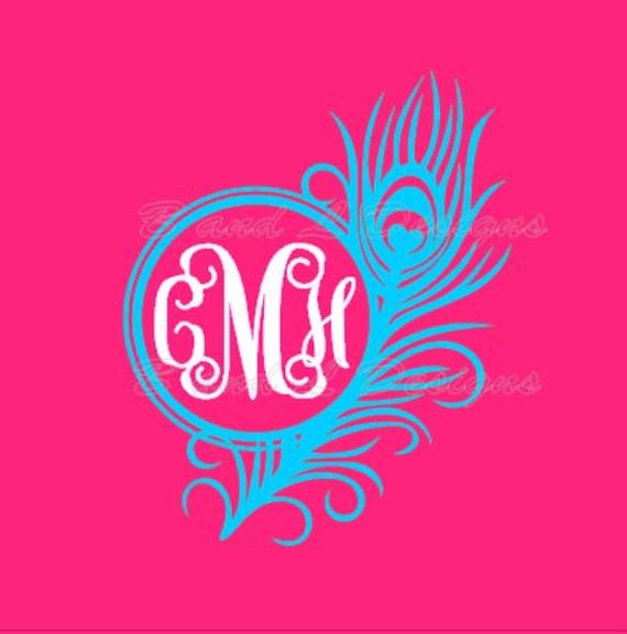 Download Peacock Feather Monogram Silhouette Studio by ...