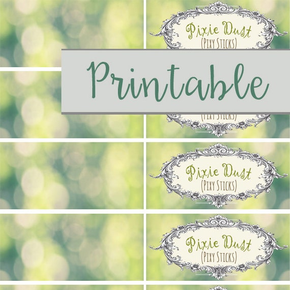 Printable Pixie Dust Labels for Pixy Stix