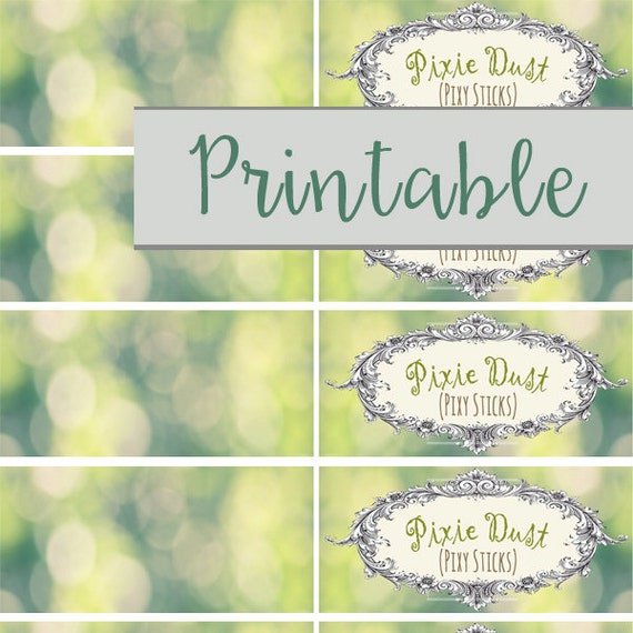 Printable Pixie Dust Labels For Pixy Stix