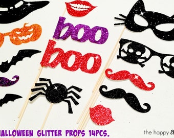 Glitter Halloween Photo Booth Props