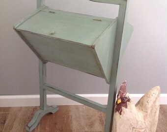 SOLD!-Knitting Box,Painted Furniture,Distressed Furniture,Vintage Furniture,Repurposed Furniture,Upcycled Furniture,Furniture