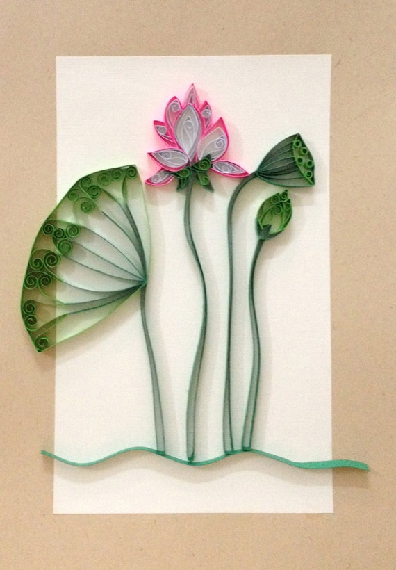 Items similar to Paper quilling "Lotus" on Etsy