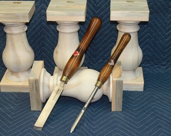Rustic Hand Turned Coffee Table Legs - Set of 4