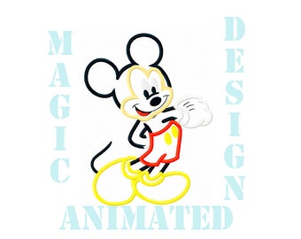 Mickey Mouse Machine Applique Design in 3 sizes ---Instant download---