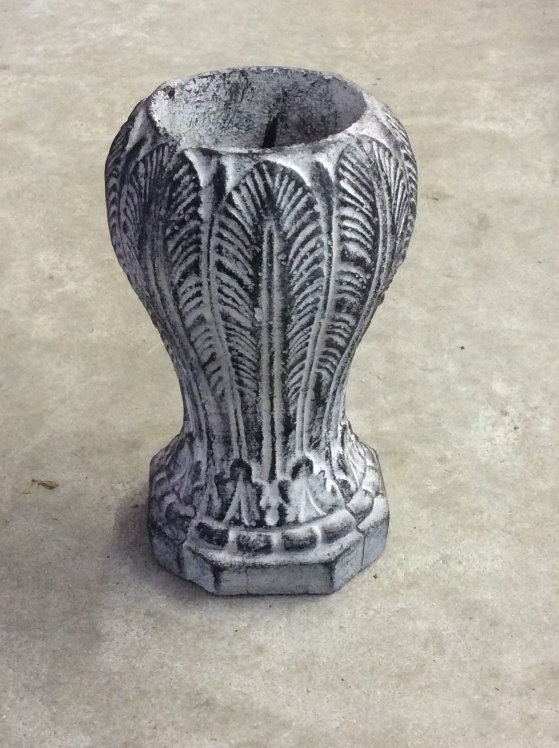 Cement Vases Vases Memorial Vase Patio Vase Home by CementBarn