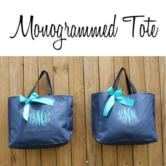 ... Gift Tote Bag Monogrammed Tote, Bridesmaids Tote, Personalized Tote