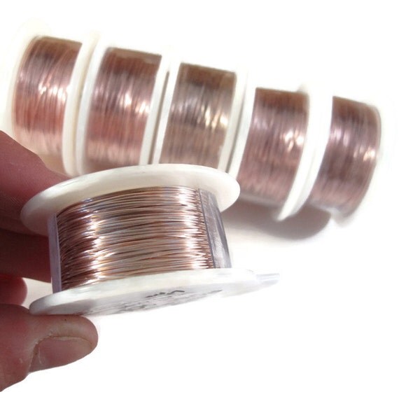 Rose Gold Plated Wire 26 Gauge Wire Round Half Hard Wire
