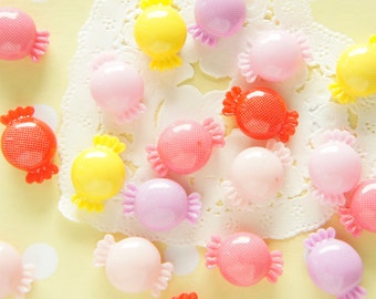 7 pcs Kawaii Polka Dots Candy Cabochon ( 13mm20mm) CD602