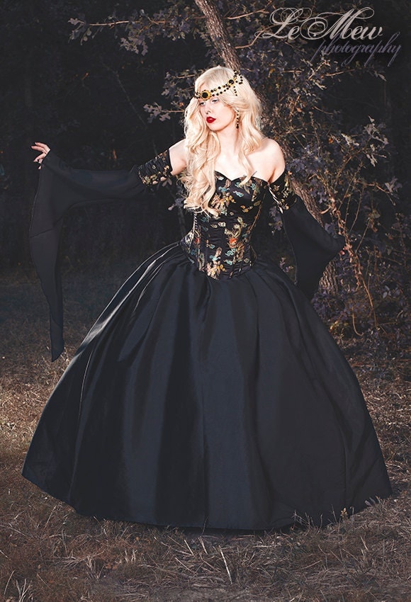 Clearance Gothic Ball Medieval Masquerade Gown by RomanticThreads