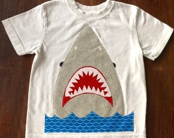 Kids shark shirt | Etsy