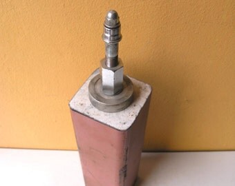 Fireplace mantel decor tall square lidded storage box home accent piece incense stick long matchstick holder industrial metal steampunk gift