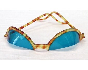 Rare HTF Celluloid 1920s Half Shades Dealer/Gambler/Accountant Novelty Glasses