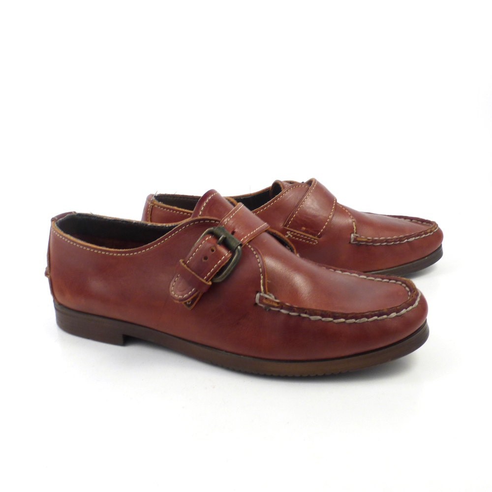 Dexter Oxford shoes Vintage 1980s Brown Leather Boat