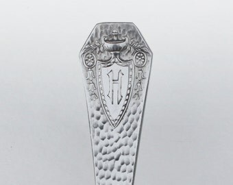 Silverware Key Chain Spoon Key Ring Spoon Handle Key Chain Heraldic Pattern with H Monogram