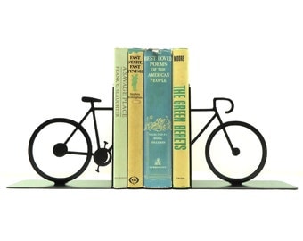 Split Bicycle Metal Art Bookends - Free USA Shipping