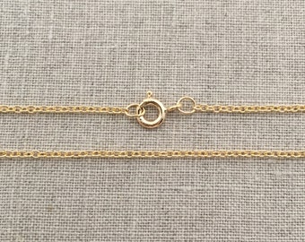 20" Gold Necklace, Gold Chain Necklace, Gold Necklaces for Women, 20 Inch Gold Cable Chain, 1.5mm Cable Chain, Gold Filled, 20 Inches