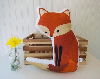 Fox Pillow Plush Soft Toy Woodland Nursery Decor Ready to Ship