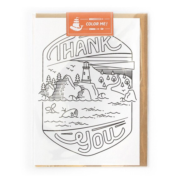Coloring Cards Thank You Card Best Friend Card Cards for