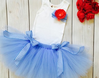Wizard of Oz Dress Tutu Outfit | Baby Girls Dorothy Costume Dress | Halloween Costumes | Birthday Tutu Dress | Baby Birthday Tutu