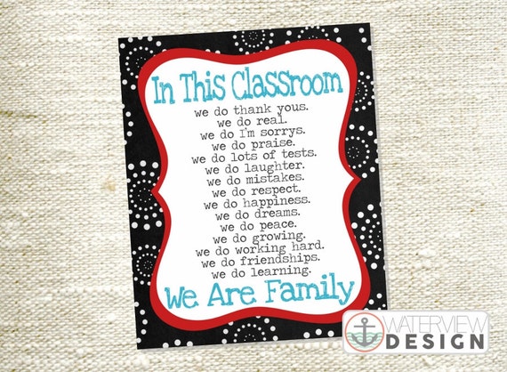 Items similar to INSTANT DOWNLOAD // classroom creed // teacher's rules ...