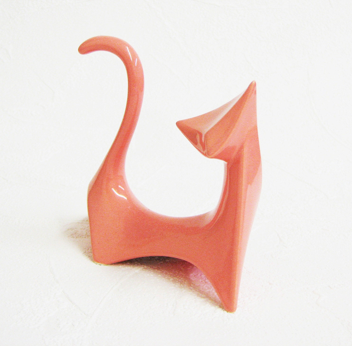 Mid Century Modern Ceramic Cat Figurine by MakingClayMemories