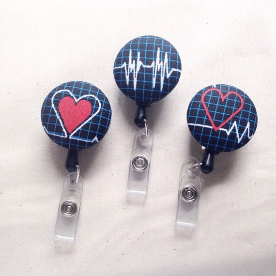 Nurse ID Badge Holder Cardiac Nurse Nursing Gift Idea EKG