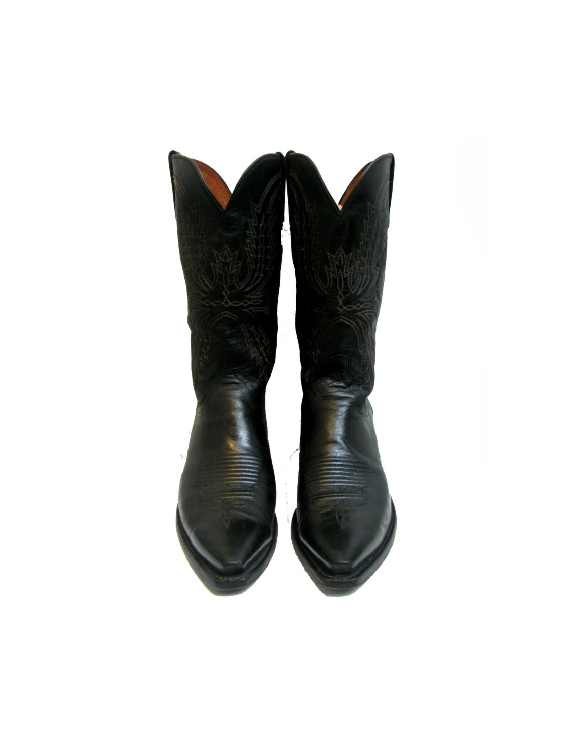 old west black cowboy boots