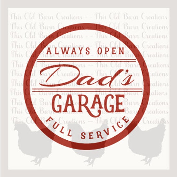 Download Dad's Garage SVG DXF JPG pdf png cutting file