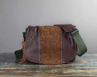 Vintage Paisley Leather Camera Satchel Bag DSLR- PRE-ORDER