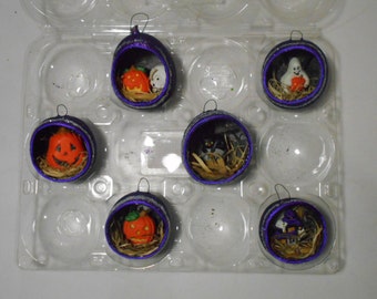 purple halloween diorama gourd ornament with glow in the dark highlights and glitter - Halloween Diorama Ideas purple halloween diorama gourd ornament with glow in the dark highlights and glitter - Halloween Diorama Ideas