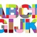 Classic grild Patchwork rag edges applique alphabet and numbers -  machine embroidery applique designs - 4x4, 5x7, 6x10  INSTANT DOWNLOAD