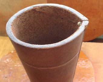 Items similar to Leather Dice Cup with Six Dice Vintage on Etsy