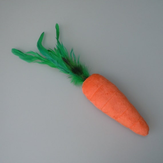 Catnip Carrot Cat Toy by TheCatFarm on Etsy