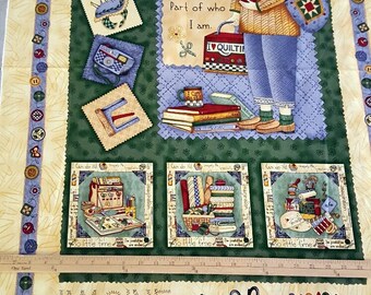 Creative Woman Imagine the Possibilities 29x44 inch crafting cotton fabric panel from Debbie Mumm for South Sea Imports OOP
