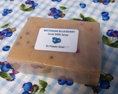Michigan BLUEBERRY-goat milk soap-bath/shower bar