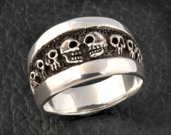 skull ring diamond skull wedding ring mens or womens custom 925 solid sterling silver skull ring medium size - Mens Skull Wedding Rings skull ring diamond skull wedding ring mens or womens custom 925 solid sterling silver skull ring medium size - Mens Skull Wedding Rings